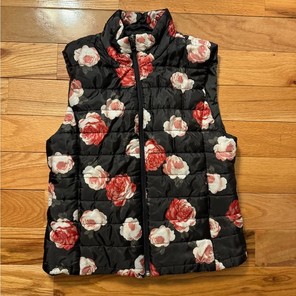 Ann Taylor Loft Outlet Flowered Quilted Vest, Size S - Picture 1 of 5